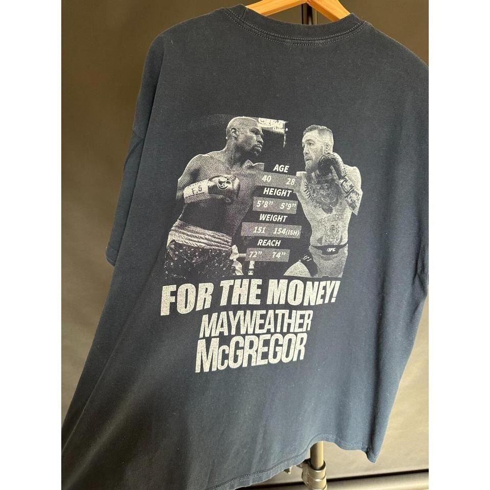 2017 Mayweather Vs Mcgregor Vintage Tshirt For The Money Xxl Navy